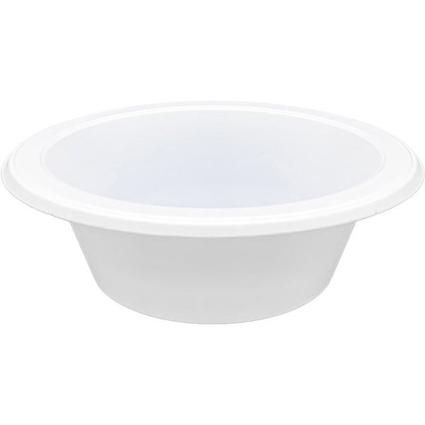 Genuine Joe Plastic Bowls, 12oz, 1000/CT, White (GJO10424CT)