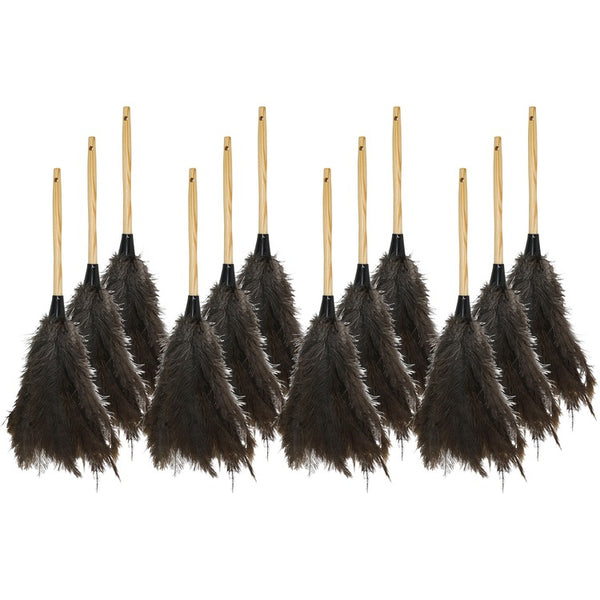 Genuine Joe Feather Duster, 18", 12/CT, Brown (GJO90118CT)