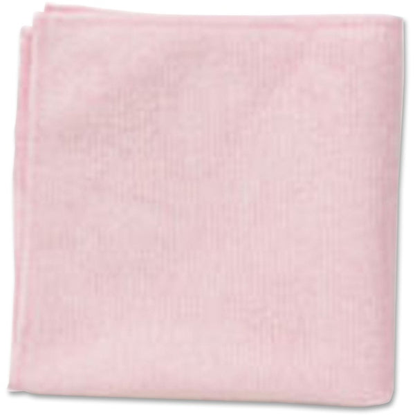 Rubbermaid Commercial Microfiber Cleaning Cloths, 16 x 16, Pink, 24/Pack (RCP1820581) 24 Cloths