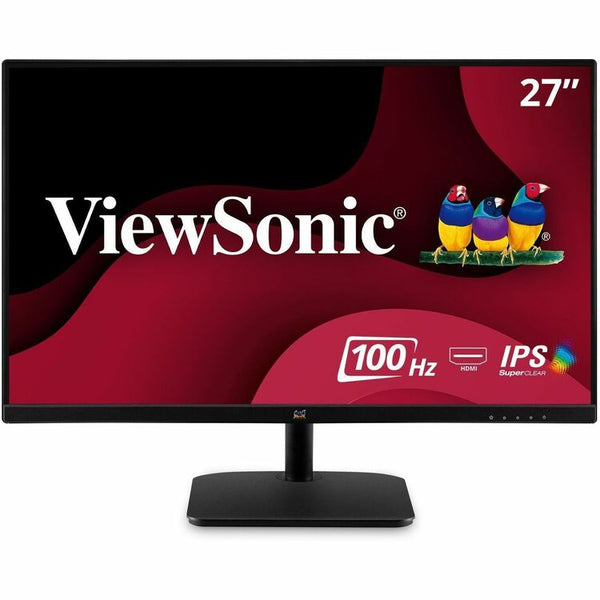 ViewSonic LED Monitor, Frameless, 24-1/2"Wx9-3/10"Dx17-3/5"H, Black (VEWVA2759SMH) Each