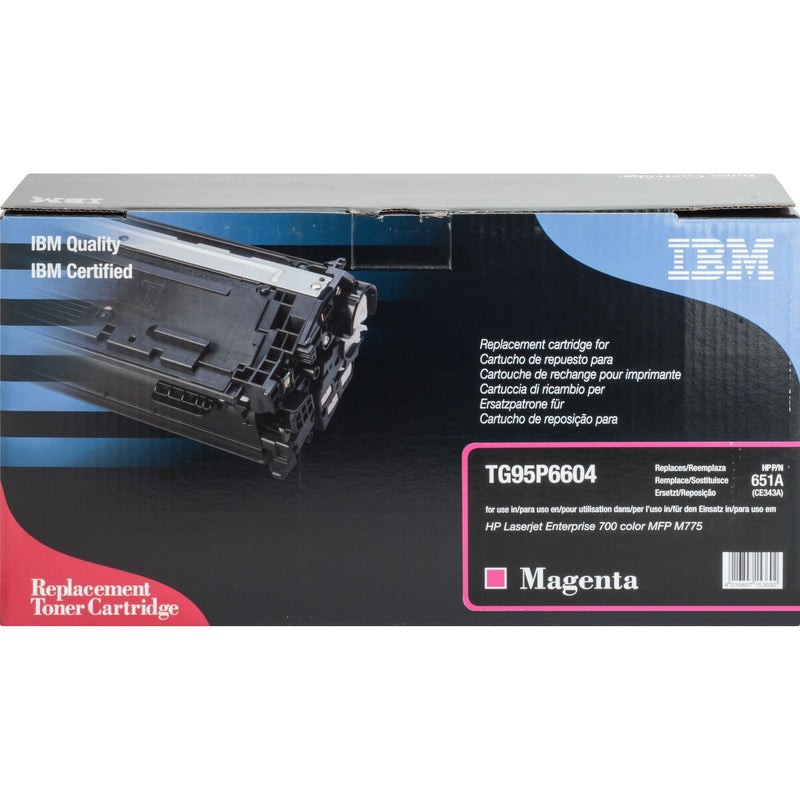 IBM Remanufactured Toner Cartridge, Alternative for HP 651A (CE343A), Laser, 16000 Pages, Magenta, 1 Each (IBMTG95P6604) Each
