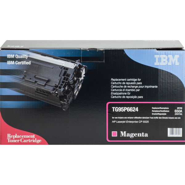 IBM Remanufactured Toner Cartridge, Alternative for HP 650A (CE2736A), Laser, 15000 Pages, Magenta, 1 Each (IBMTG95P6624) Each