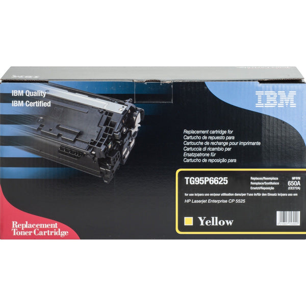 IBM Remanufactured Toner Cartridge, Alternative for HP 650A (CE272A), Laser, 15000 Pages, Yellow, 1 Each (IBMTG95P6625) Each