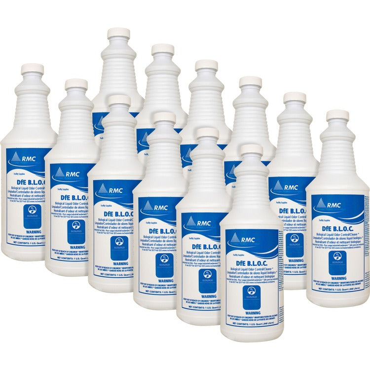 RMC Dfe B.L.O.C., Liquid Odor Control, 1Quart, 12/CT, Clear (RCM11893915CT) Case of 12