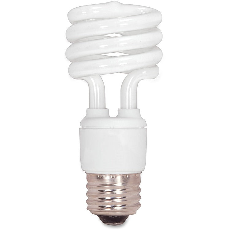 Satco CFL Spiral Bulb T2, 13W, 880 Lumens, 48BX/CT, White (SDNS7218CT) Case of 48