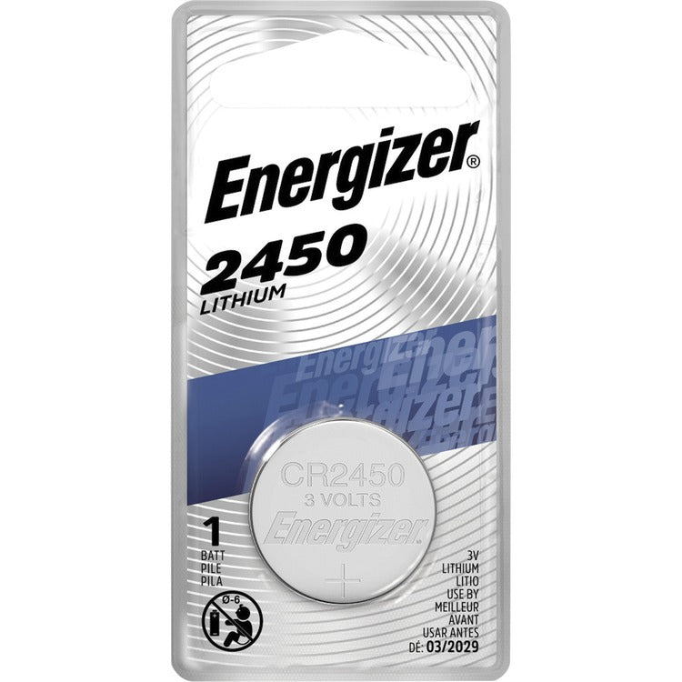 Energizer Lithium Battery, 3 Volt, 12BX/CT, Silver (EVEECR2450BPCT) Case of 72