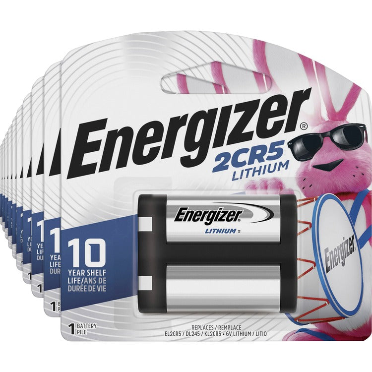 Energizer Lithium Photo Battery, 6 Volt, 4BX/CT (EVEEL2CR5BPCT) Case of 6