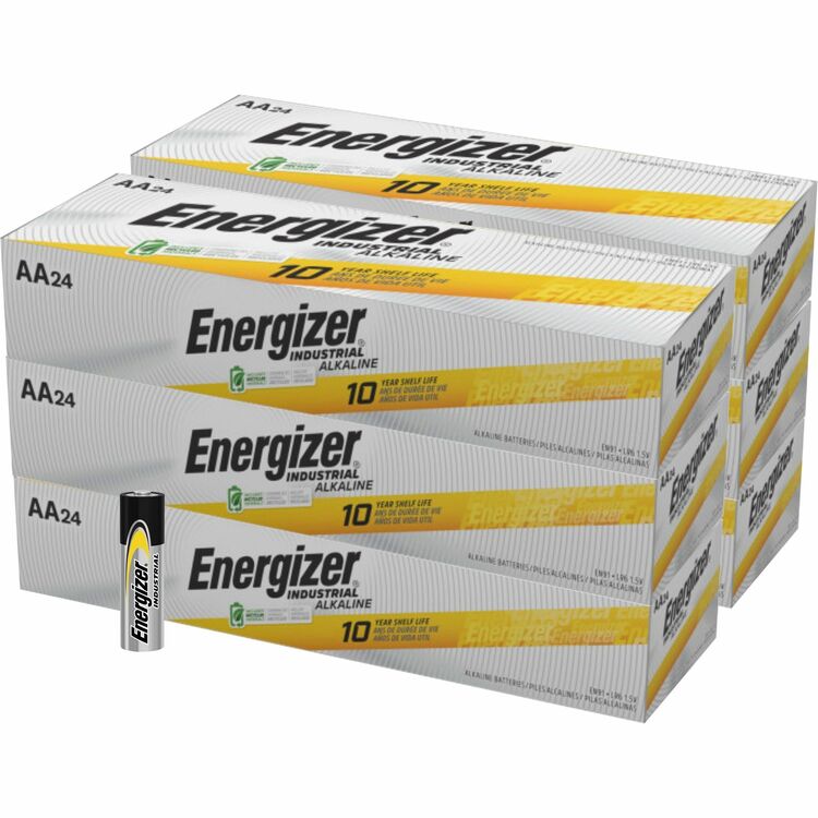 Energizer Industrial Alkaline Battery, AA, 6BX/CT (EVEEN91CT) Case of 144