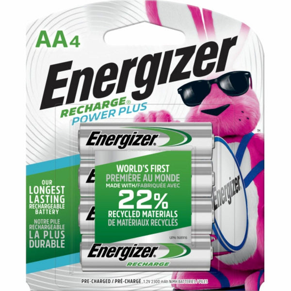 Energizer Rechargeable AA Batteries, NiMH, 4EA/PK, 6PK/BX, 4BX/CT (EVENH15BP4CT) Case of 96