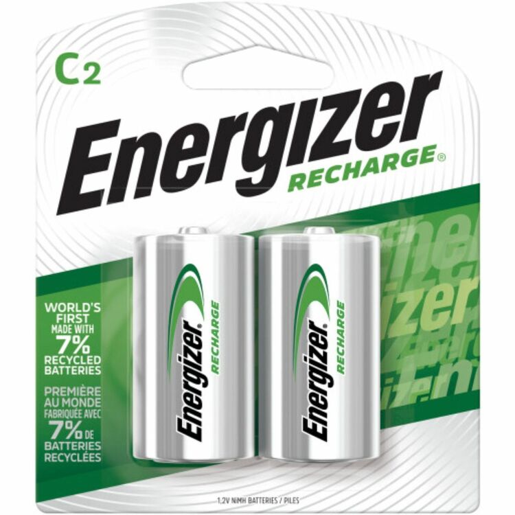 Energizer Nimh Rechargeable Batteries, Size C, 24PK/CT, MI (EVENH35BP2CT) Case of 48