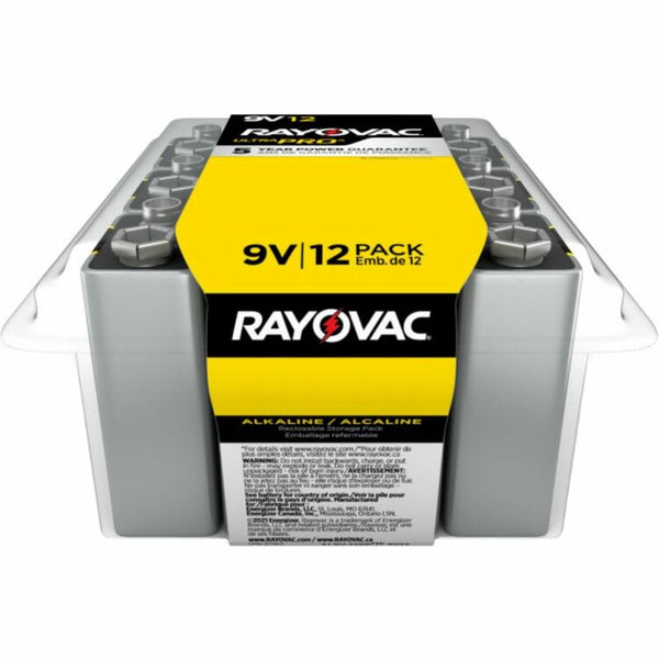 Rayovac Alkaline 9Volt Batteries, 12PK/CT, Anthracite (RAYAL9V12PPJCT) Case of 144