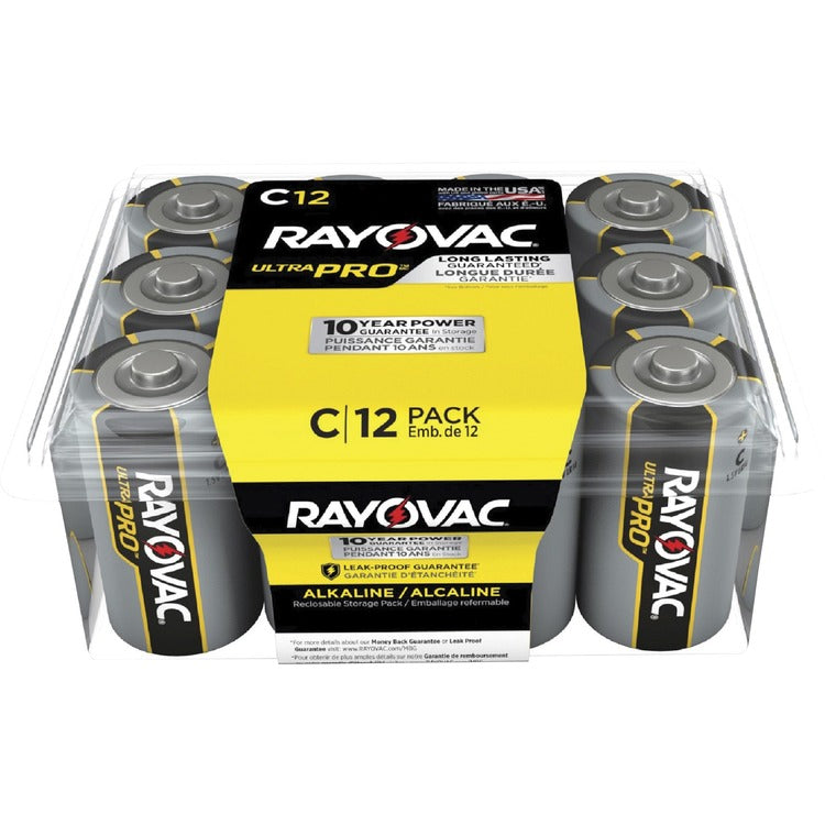 Rayovac Ultra Pro Alkaline C Batteries, 8PK/CT (RAYALC12PPJCT) Case of 96
