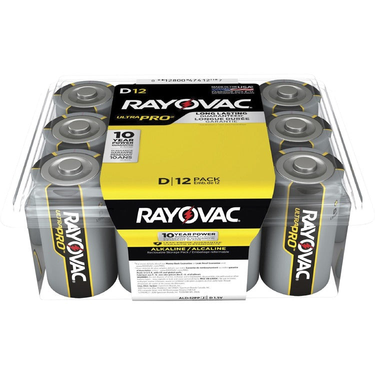 Rayovac Ultra Pro Alkaline D Batteries, 8PK/CT (RAYALD12PPJCT) Case of 96