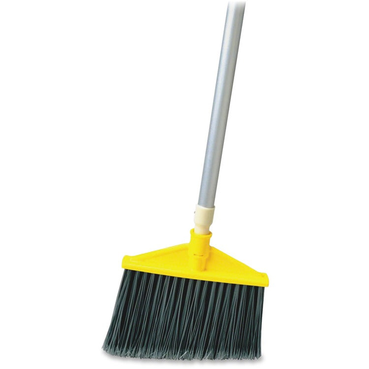 Rubbermaid Commercial Angle Broom, Poly Bristles, 56" x 1.5" x 9.25", 6/CT, Gray (RCP638500GRACT) Case of 6