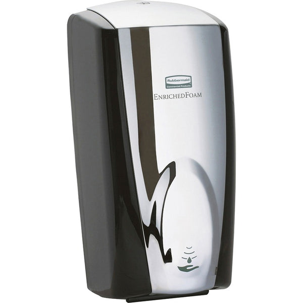 Rubbermaid Commercial Touchless Foam Soap Dispenser, 10/CT, Black/Chrome