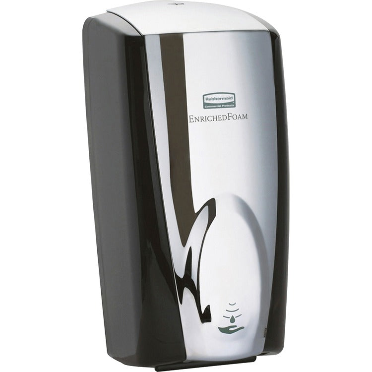 Rubbermaid Commercial Touchless Foam Soap Dispenser, 10/CT, Black/Chrome (RCP750411CT) Case of 10