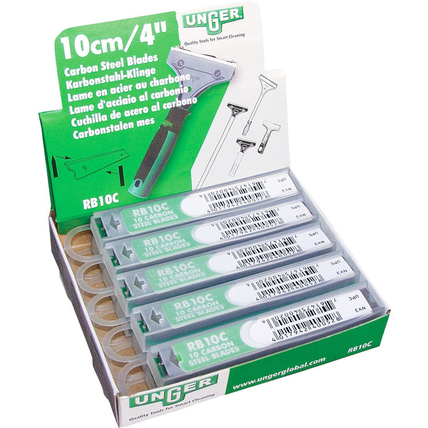 Unger Replacement Blades for Scrapers, 4", 10PK/CT, SR/GY (UNGRB10CCT) Case of 100