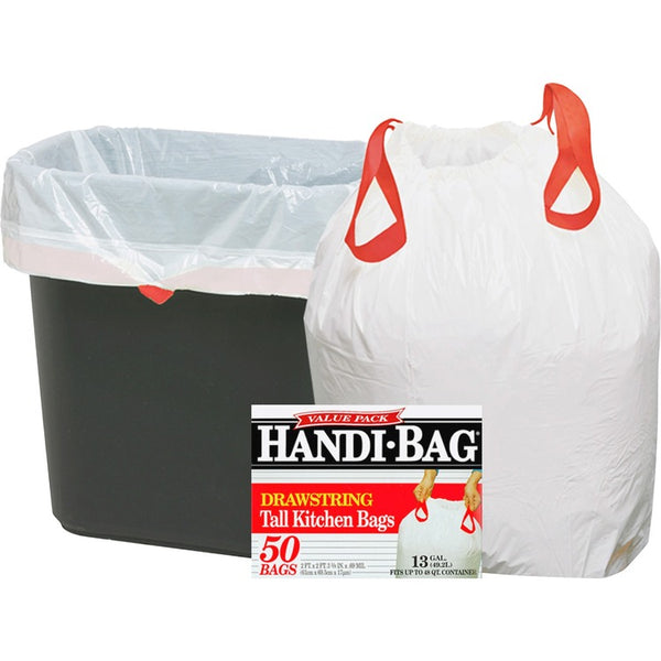Berry Drawstring Trash Bags, 13 Gal., .69mil, 24" x 27", 6BX/CT, WE (WBIHAB6DK50NCT) Case of 300