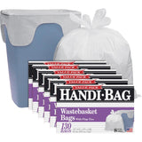 Berry Handi-Bag Wastebasket Bags, 8 gal Capacity, 24" x 21.50" x 0.60 mil Thickness, 130/Box, 6/Carton (WBIHAB6FW130CT) Case of 780