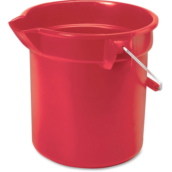 Rubbermaid Commercial Brute Round Bucket, 14 Qt, 11.2" x 12", 6/CT, Red (RCP261400RDCT)