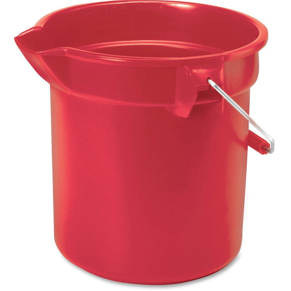 Rubbermaid Commercial Brute Round Bucket, 14 Qt, 11.2" x 12", 6/CT, Red (RCP261400RDCT) Case of 6