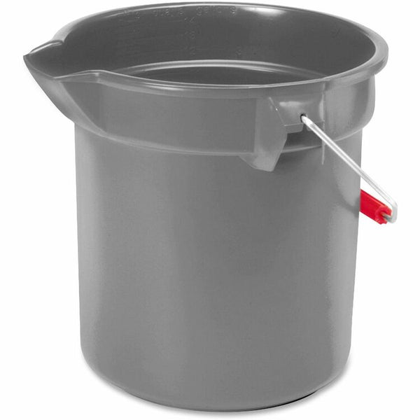 Rubbermaid Commercial Brute Utility Bucket, Handle, 10Qt, 10-1/2" x 101-1/4", GY (RCP296300GYCT) Case of 12