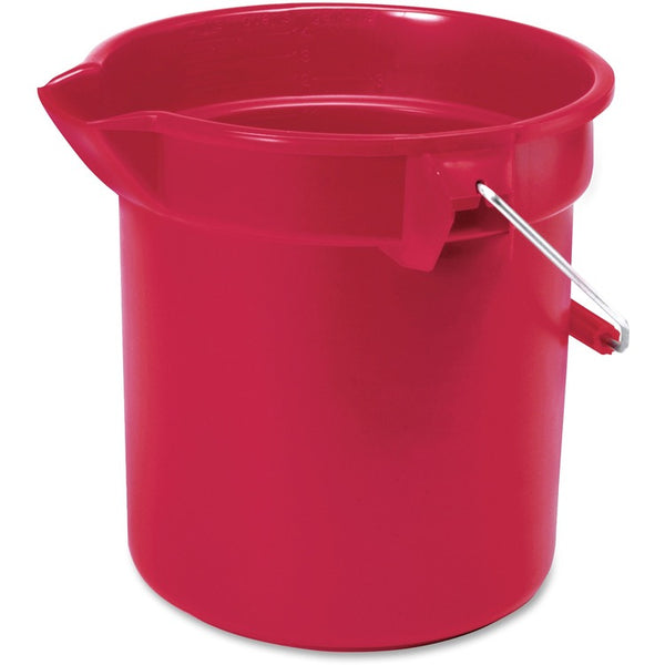 Rubbermaid Commercial Brute Utility Bucket, Handle, 10Qt, 10-1/2" x 10-1/4", 12/CT, GY (RCP296300RDCT)