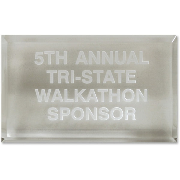 Xstamper Trinity Paperweight Acrylic Award, 4" x 2-1/2", Ast (XSTA81) Each