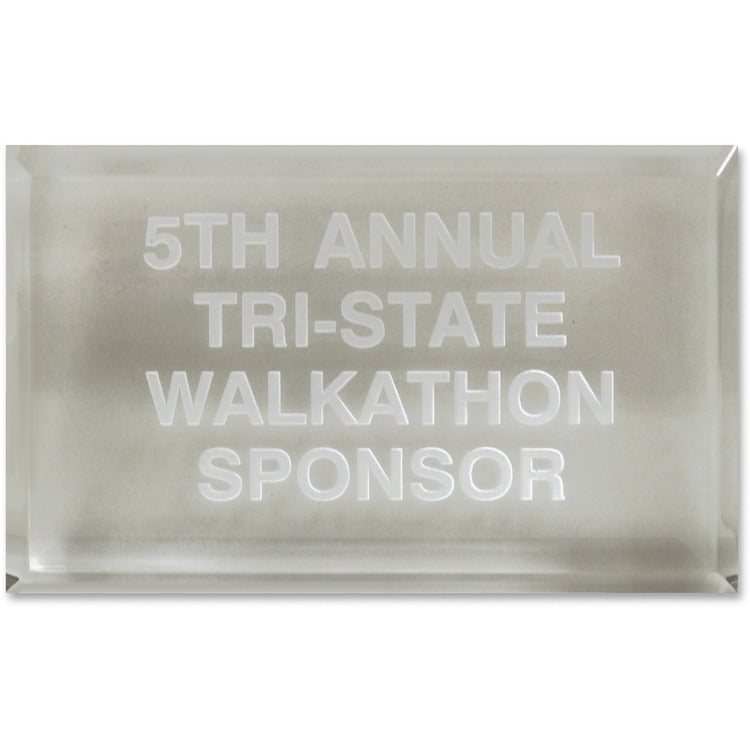 Xstamper Trinity Paperweight Acrylic Award, 4" x 2-1/2", Ast (XSTA81) Each