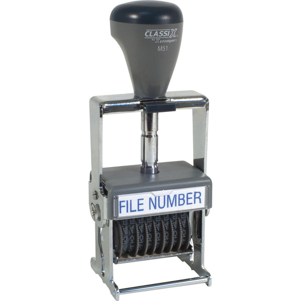 Xstamper Self-Inking Steel Number Stamp, 1-1/8" x 1-5/8", Ast (XSTM51) Each