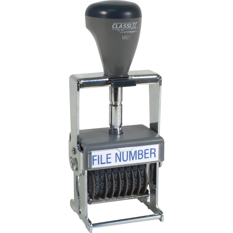 Xstamper Self-Inking Steel Number Stamp, 1-1/8" x 1-5/8", Ast (XSTM51) Each