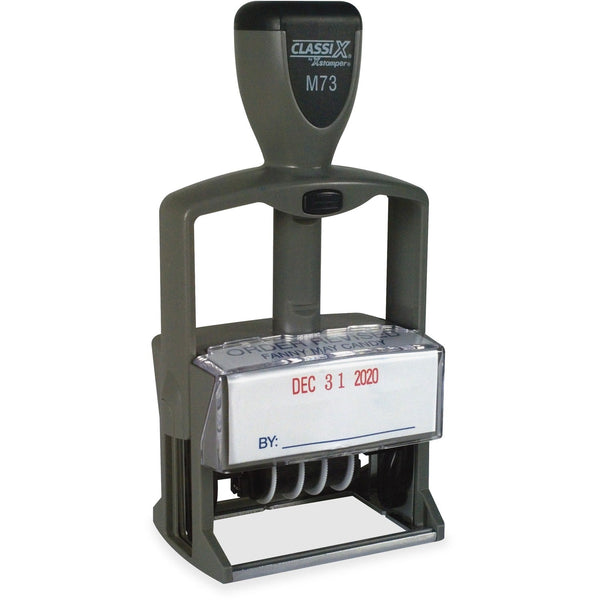 Xstamper Self-Inking Plastic Date Stamp, 1-3/8" x 2-1/4", Ast (XSTM73) Each
