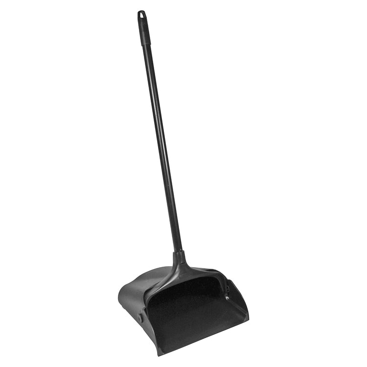 Rubbermaid Commercial Upright Dust Pan, w/Rear Wheels, 11-5/16" x 37", 6/CT, Black (RCP253100BKCT) Case of 6