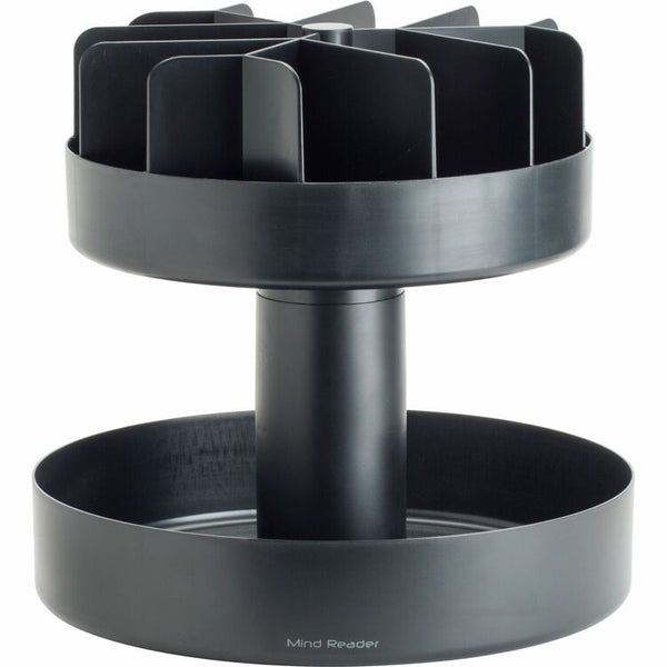 Mind Reader Supreme Lazy Suzan Condiment/Snack Organizer, Black, 22.05 x 2.05 x 16.14 (EMSSNACKCARBLK) Each