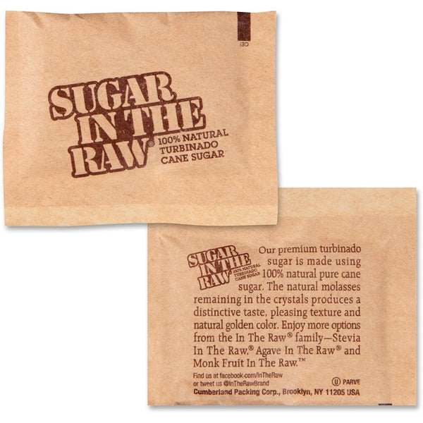 Sugar In The Raw Turbinado Cane Sugar - Natural Sweetener - 400/Carton (SMU50390) Case of 400