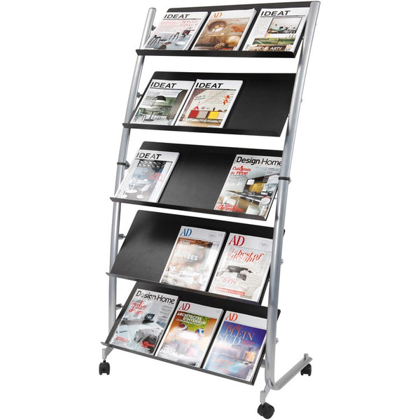 Alba Large Mobile Literature Display - 350 x Sheet - 5 Compartments (ABADD5GM) Each
