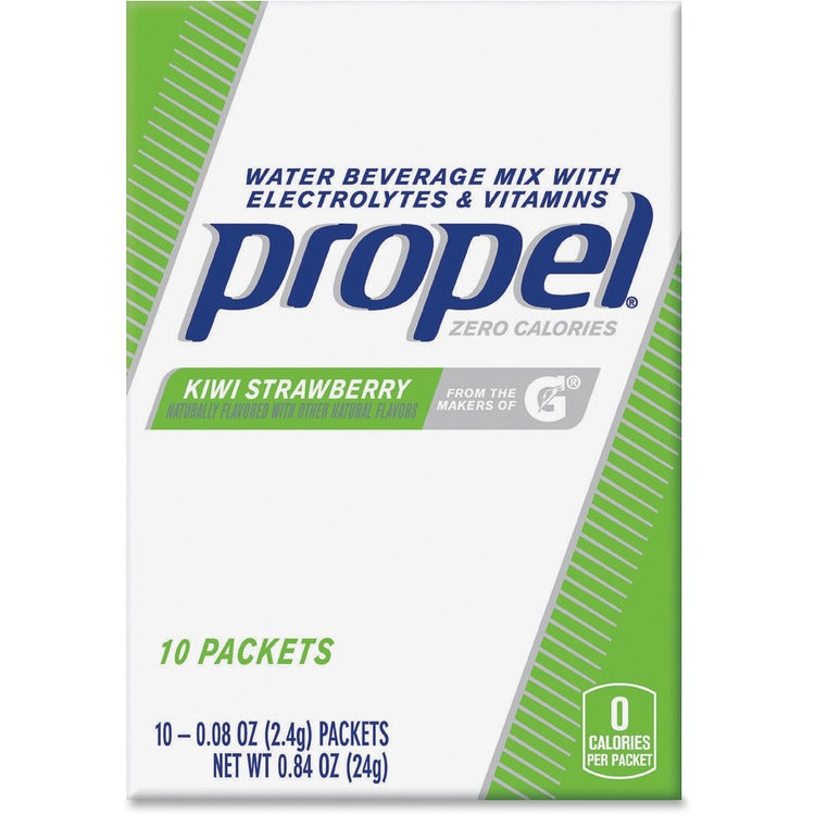 Propel Powder Packs, .08oz., 10Pks, 12BX/CT, Kiwi Straw/GN (QKR01088) Case of 120