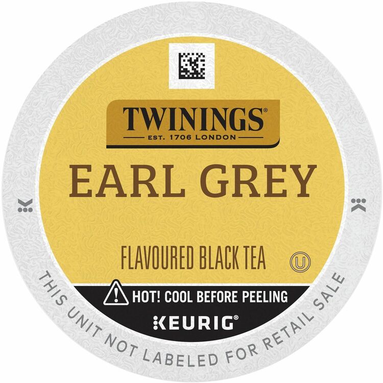 Twinings of London Tea K-Cups, Earl Grey, 0.11 oz K-Cups, 24/Box (TWG08756) Box of 24