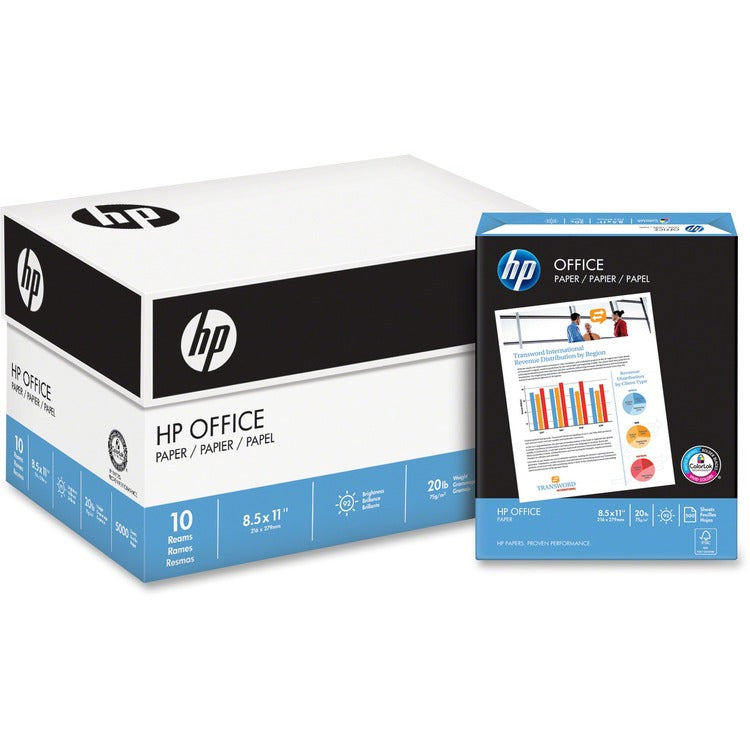 HP Paper, 20Lb, 92 GE/102 ISO, 8-1/2" x 11", 40CT/PL, White (HEW112101PL)