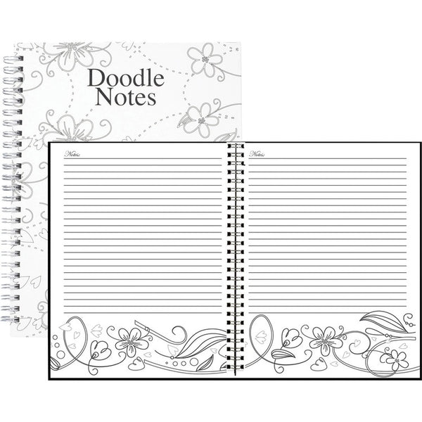 House of Doolittle Doodles Notes, Ruled, 2-Piece  7" x 9", Black/White (HOD78190) Each