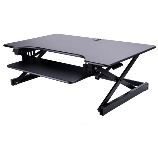 Lorell Sit-To-Stand Desk Riser, 37" x 24" x 16", Black (LLR99759)