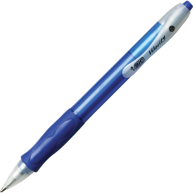 BIC Velocity Retractable Ballpoint Pen, Medium 1mm, Blue Ink & Barrel, 36/Pack (BICVLG361BE)