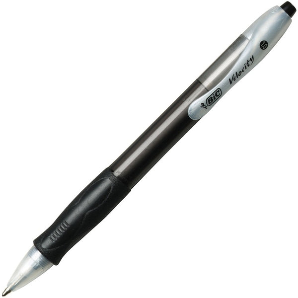 BIC Velocity Retractable Ballpoint Pen, Medium 1mm, Black Ink & Barrel, 36/Pack (BICVLG361BK)