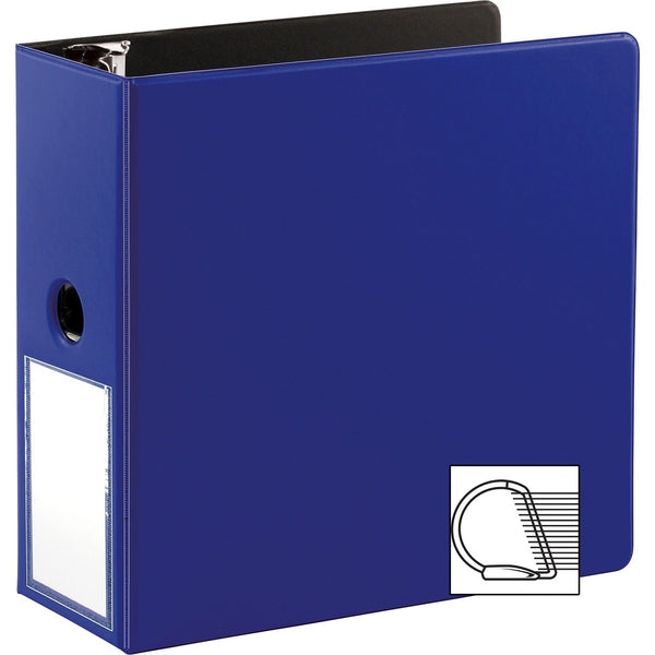 Business Source Slanted D-Ring Binder with Label Holder, 5", Navy (BSN33123) Each