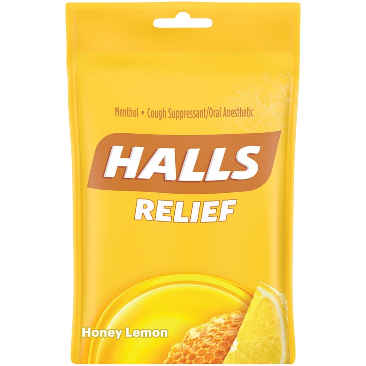 Cadbury Hall Honey-Lemon Cough Drops, 30 Pieces, 12/BX (CDB62183) Box of 12
