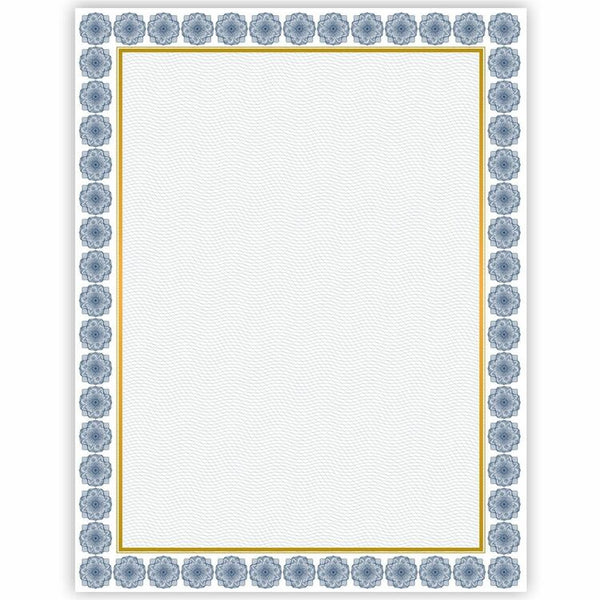 Geographics Award Certificates, 15/PK, Foil, Blue/Gold (GEO48673) Pack of 15