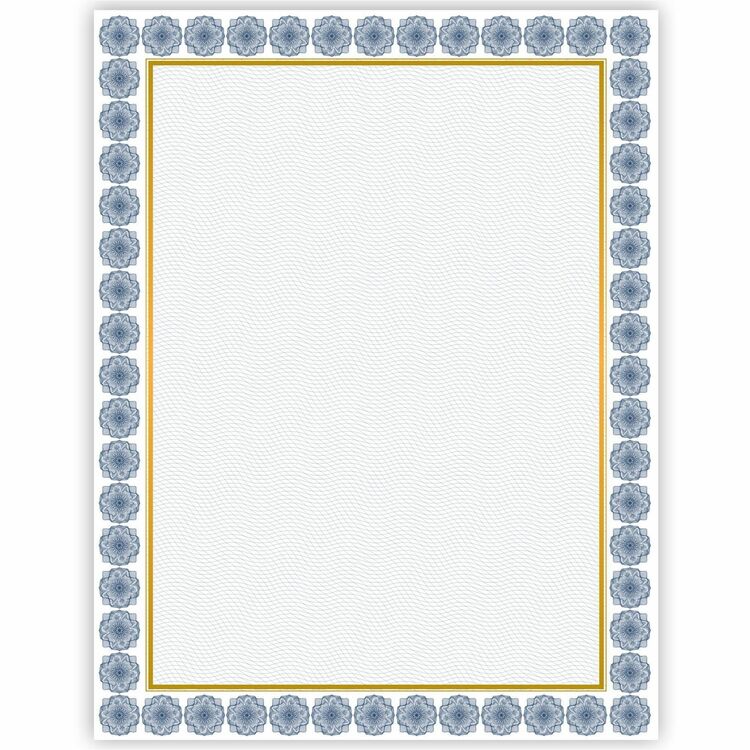 Geographics Award Certificates, 15/PK, Foil, Blue/Gold (GEO48673) Pack of 15