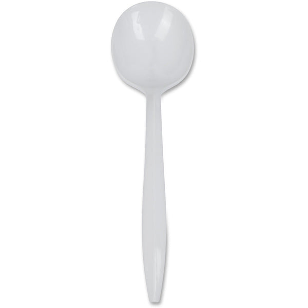 Genuine Joe Soup Spoons, Med-Weight, 1000/CT, White (GJO20003) Case of 1000