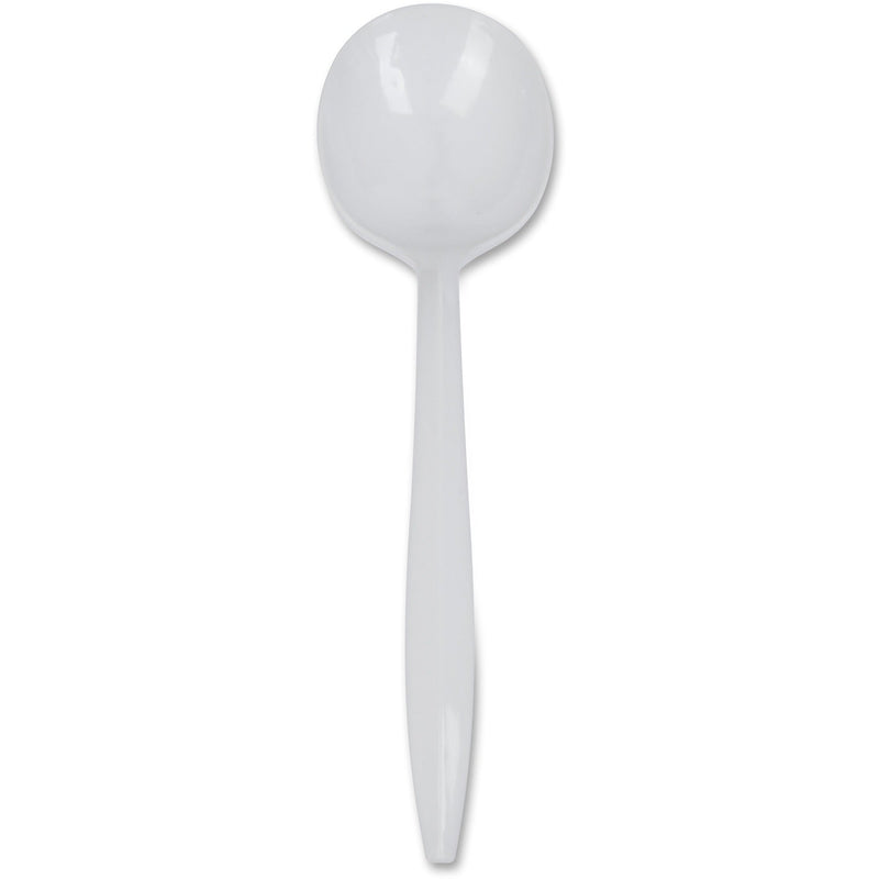 Genuine Joe Soup Spoons, Med-Weight, 1000/CT, White (GJO20003) Case of 1000