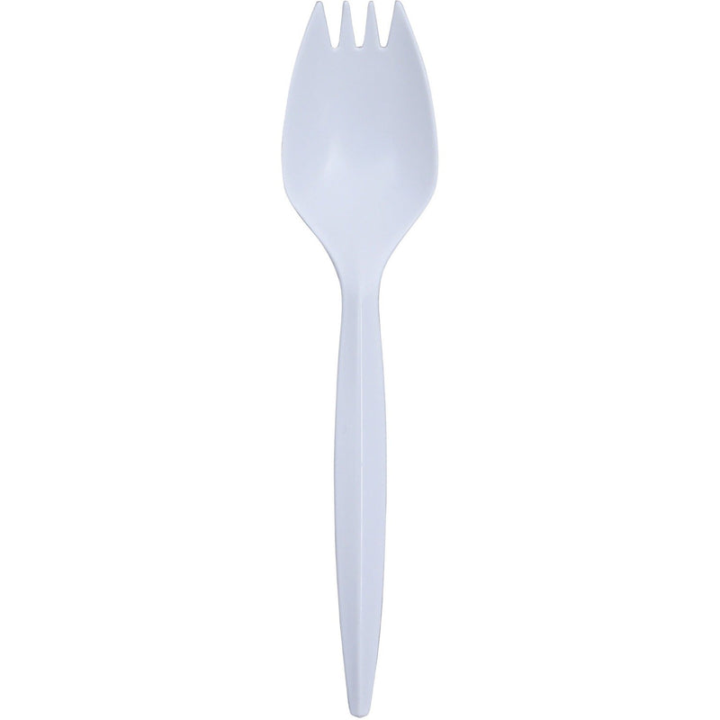 Genuine Joe Spork Cutlery, Med-Weight, 1000/CT, White (GJO20004) Case of 1000